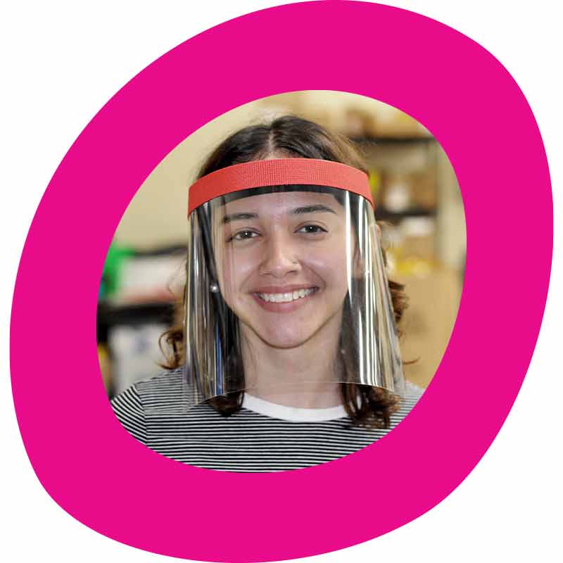 American Made Faceshield Pink Circle